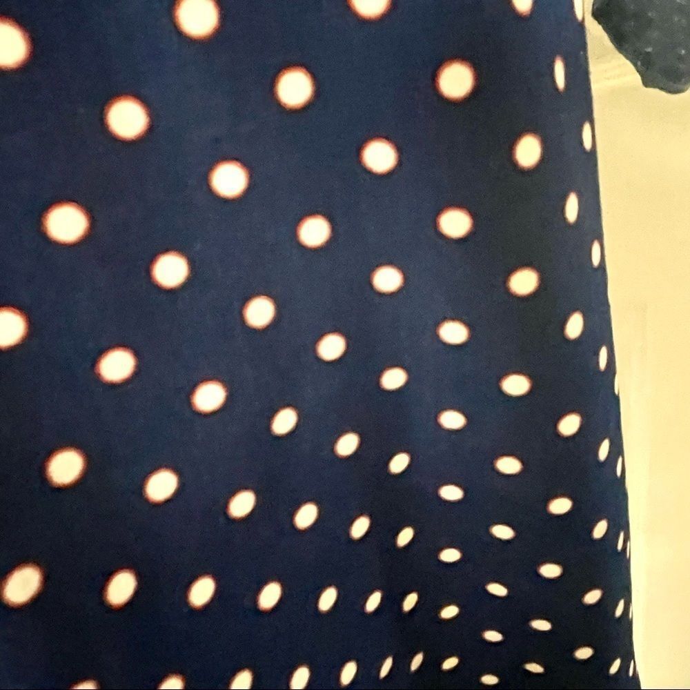Solitaire blue polka dot long sleeved button down shirt - Picture 6 of 13